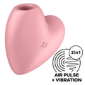 SATISFYER - CUTIE HEART AIR PULSE STIMULATOR & VIBRATOR PINK