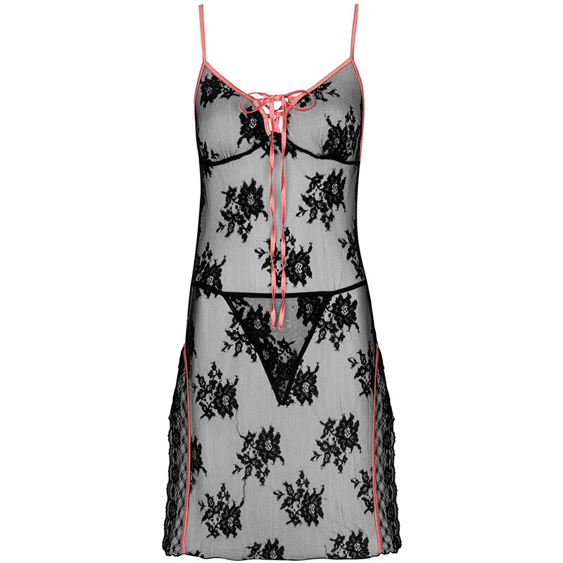 LIVCO CORSETTI FASHION - KARONIN LC 90628 SHIRT + PANTY BLACK L/XL