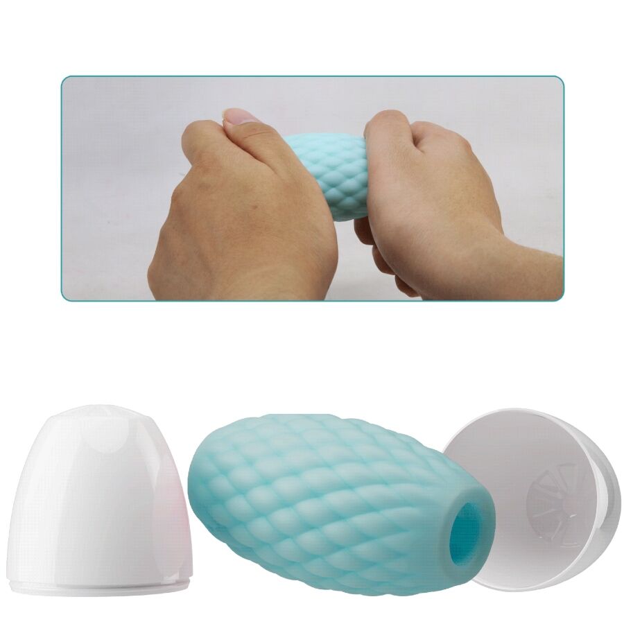 PRETTY LOVE - ATHENA EROS SILICONE MALE MASTURBATOR SKY BLUE