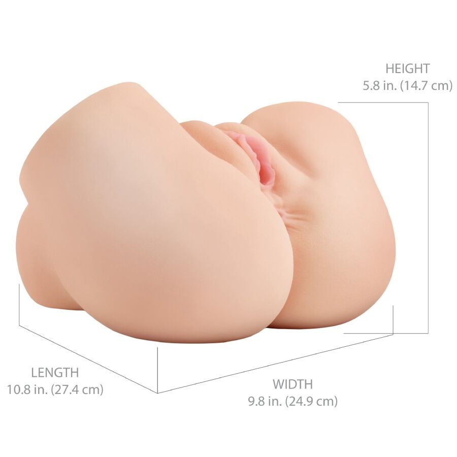 PDX ELITE - BACK THAT ASS UP REALISTIC VIBRATING VAGINA AND ANUS MASTURBATOR