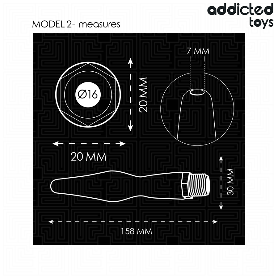 ADDICTED TOYS - ANAL CLEANER WITH UNIVERSAL ADAPTER MODEL 2