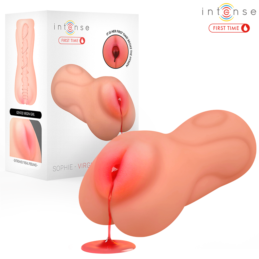 INTENSE FIRST TIME - SOPHIE VIRGIN MASTURBATOR WITH BLEEDING
