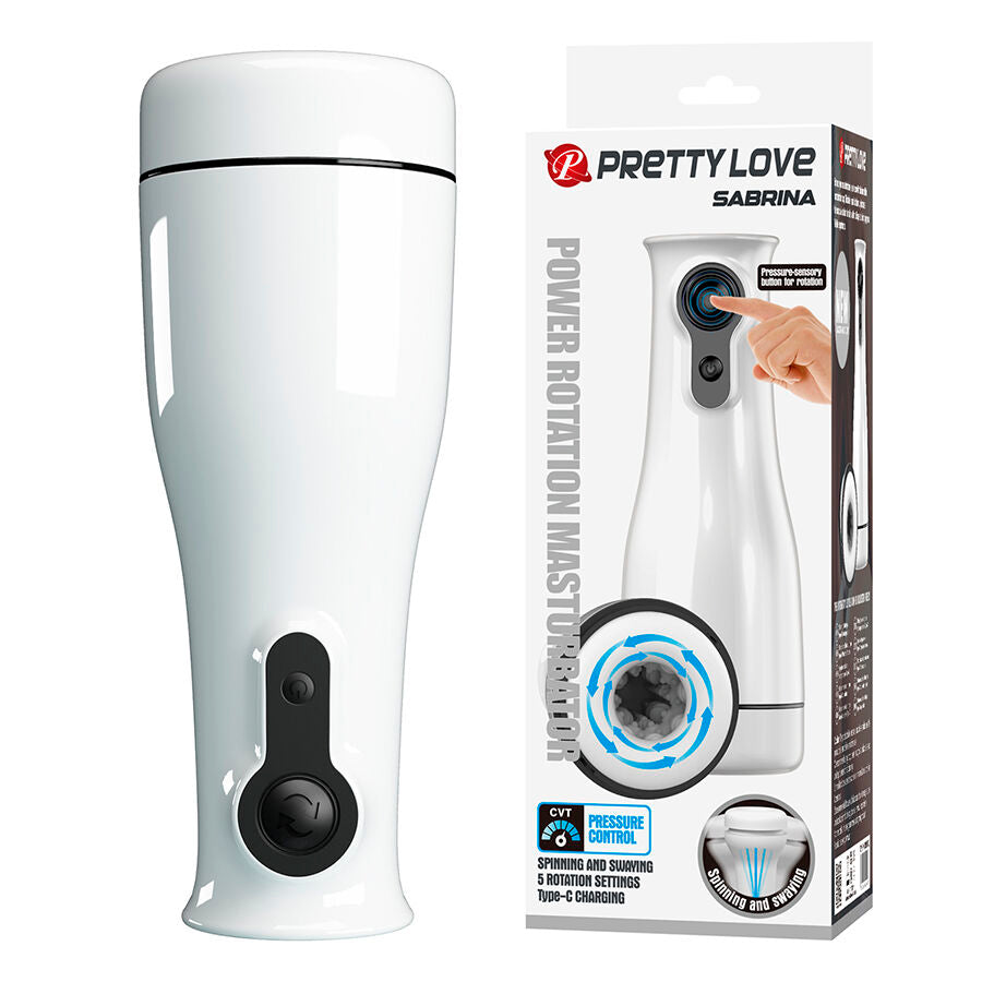 PRETTY LOVE - SABRINA ROTATING AND ROCKING MALE MASTURBATOR