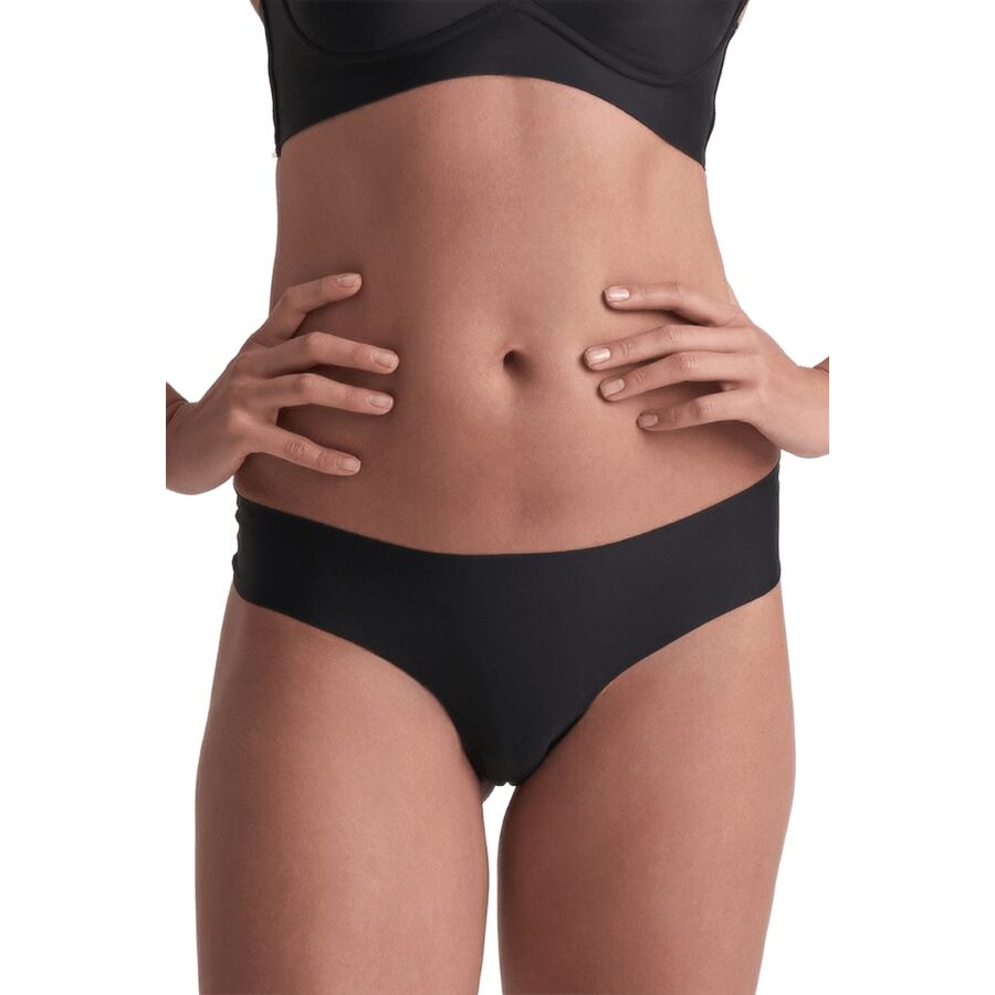 BYE-BRA - INVISIBLE THONG 2 PACK BEIGE & BLACK SIZE XL